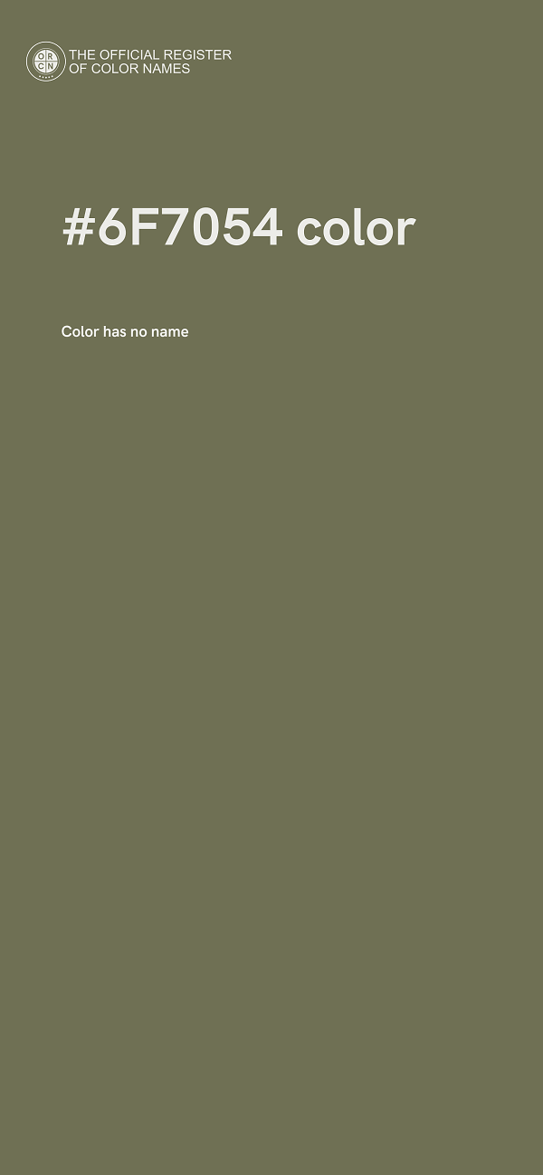 #6F7054 color image