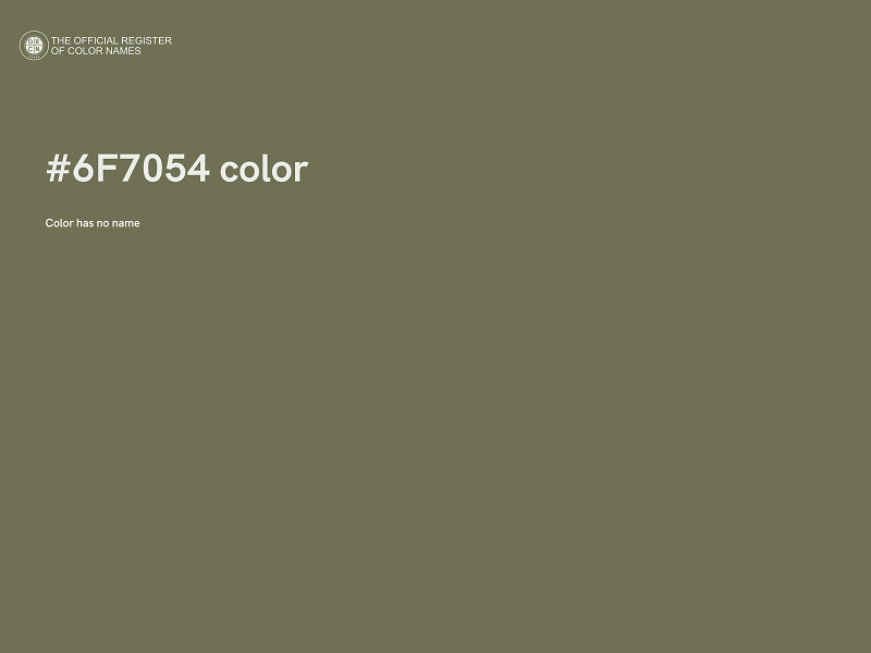 #6F7054 color image