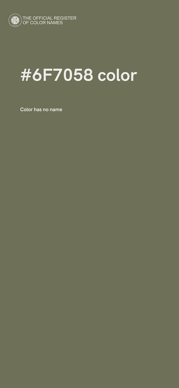 #6F7058 color image