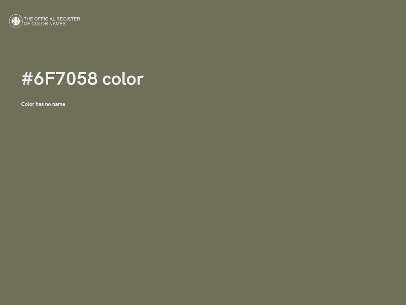 #6F7058 color image