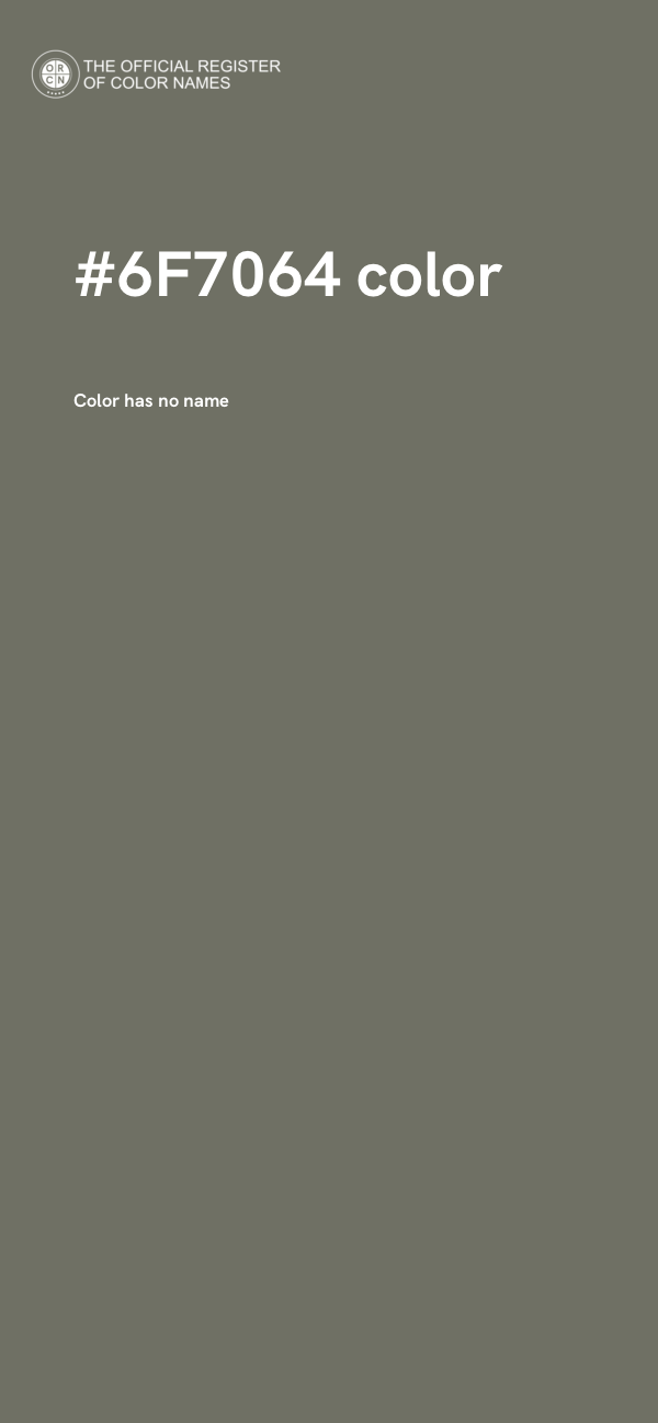 #6F7064 color image