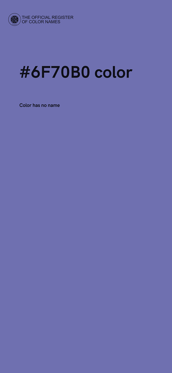 #6F70B0 color image