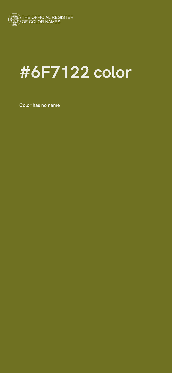 #6F7122 color image