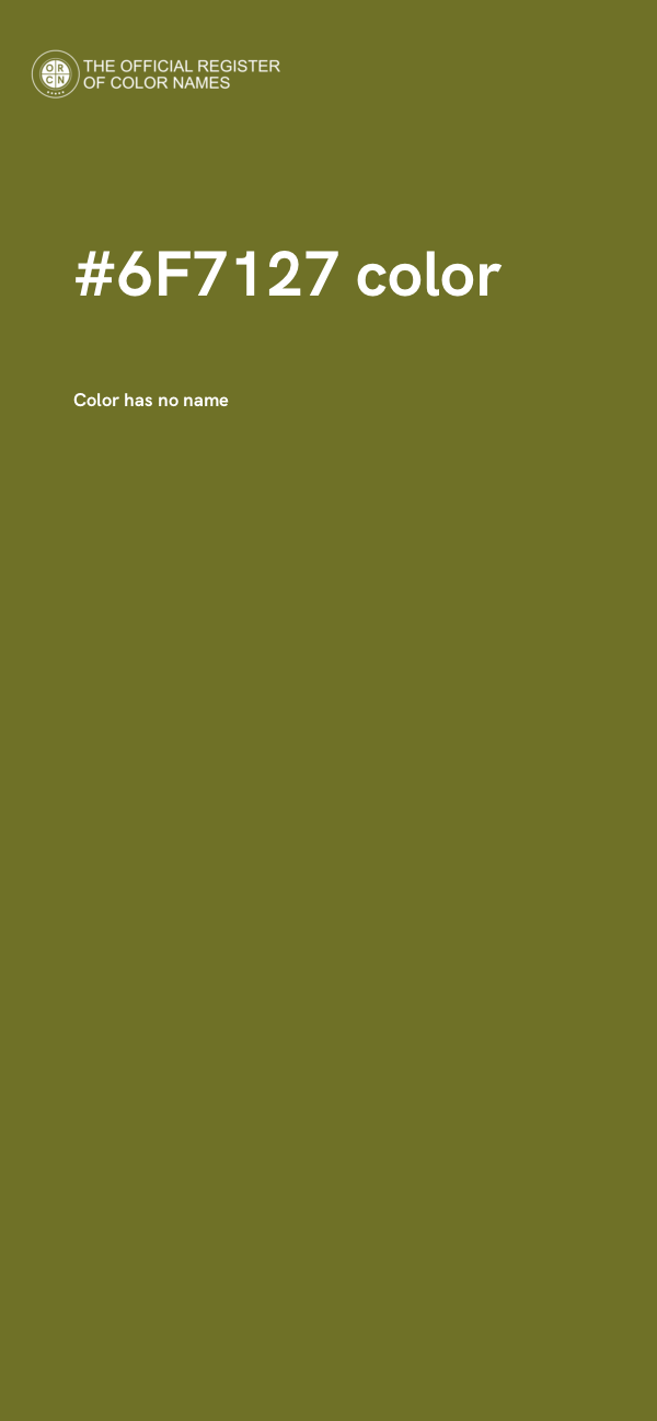 #6F7127 color image