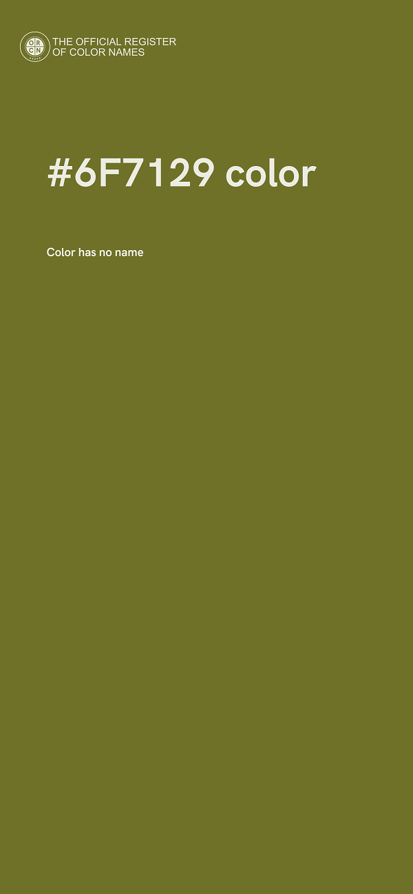 #6F7129 color image