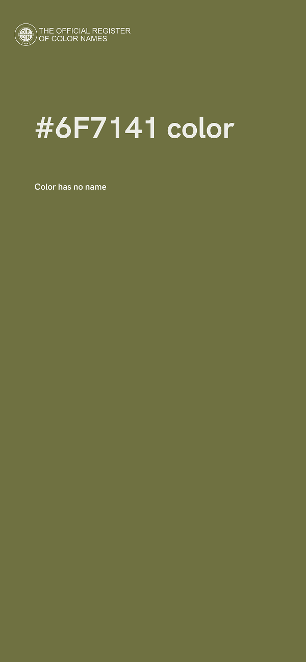 #6F7141 color image