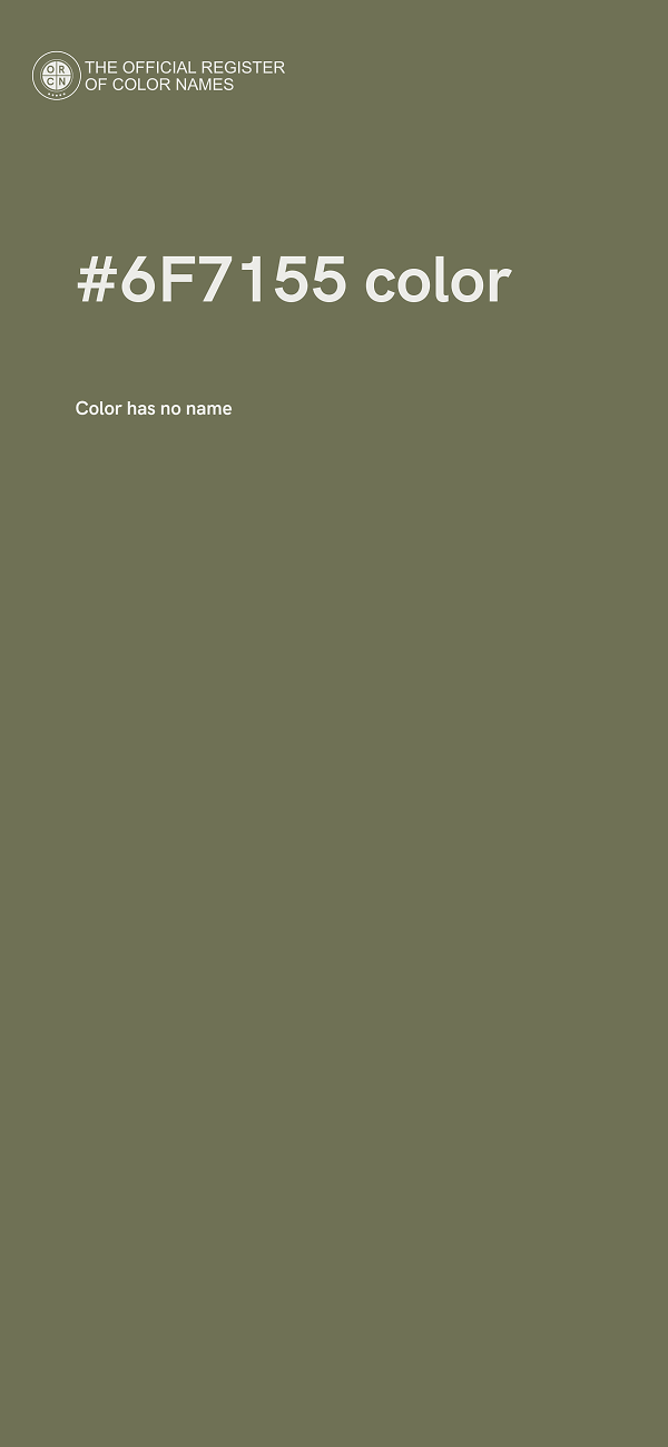 #6F7155 color image