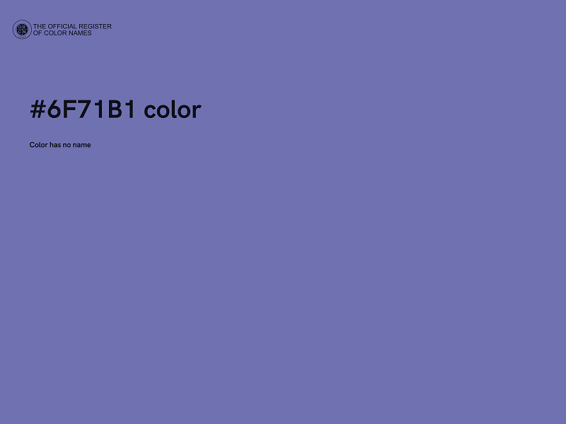 #6F71B1 color image