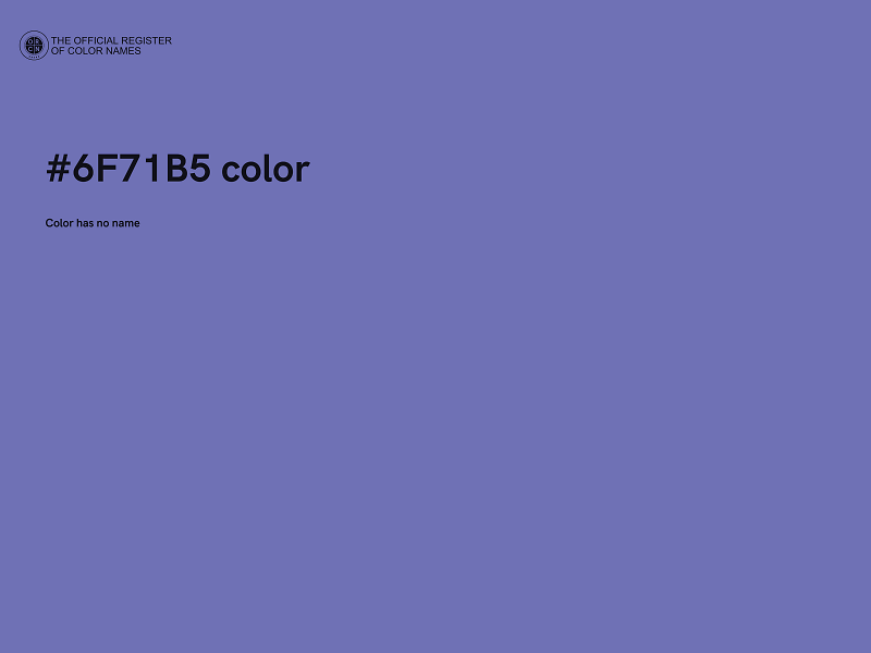 #6F71B5 color image