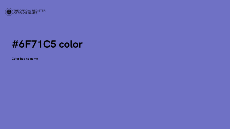 #6F71C5 color image