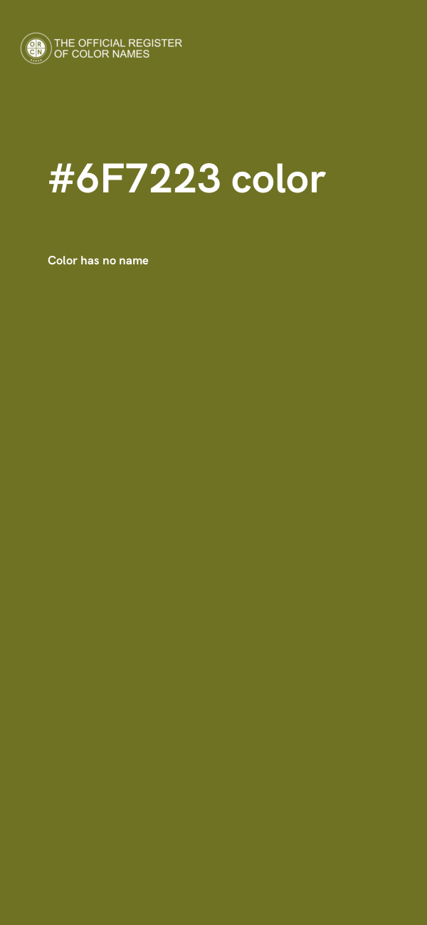 #6F7223 color image