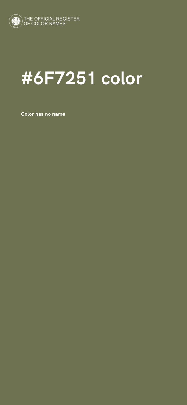 #6F7251 color image