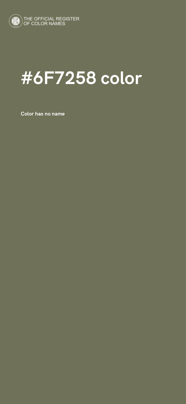 #6F7258 color image