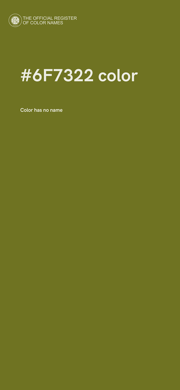 #6F7322 color image