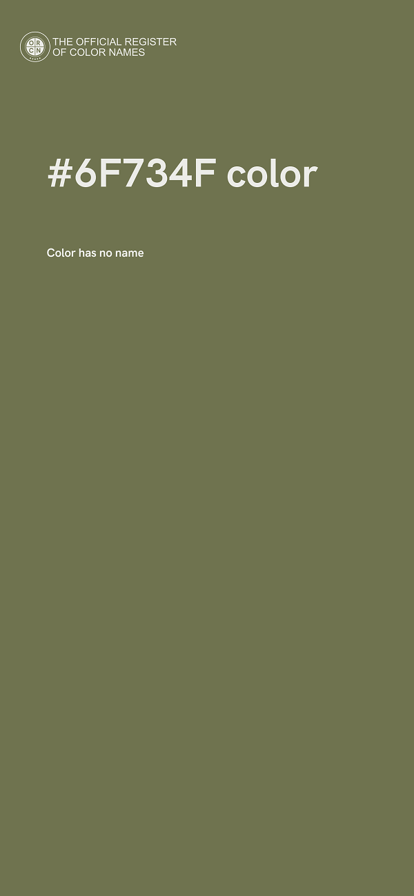 #6F734F color image