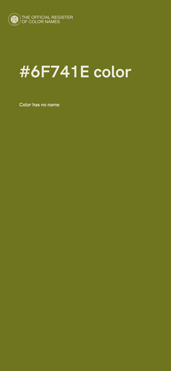#6F741E color image