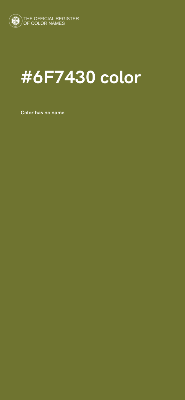 #6F7430 color image