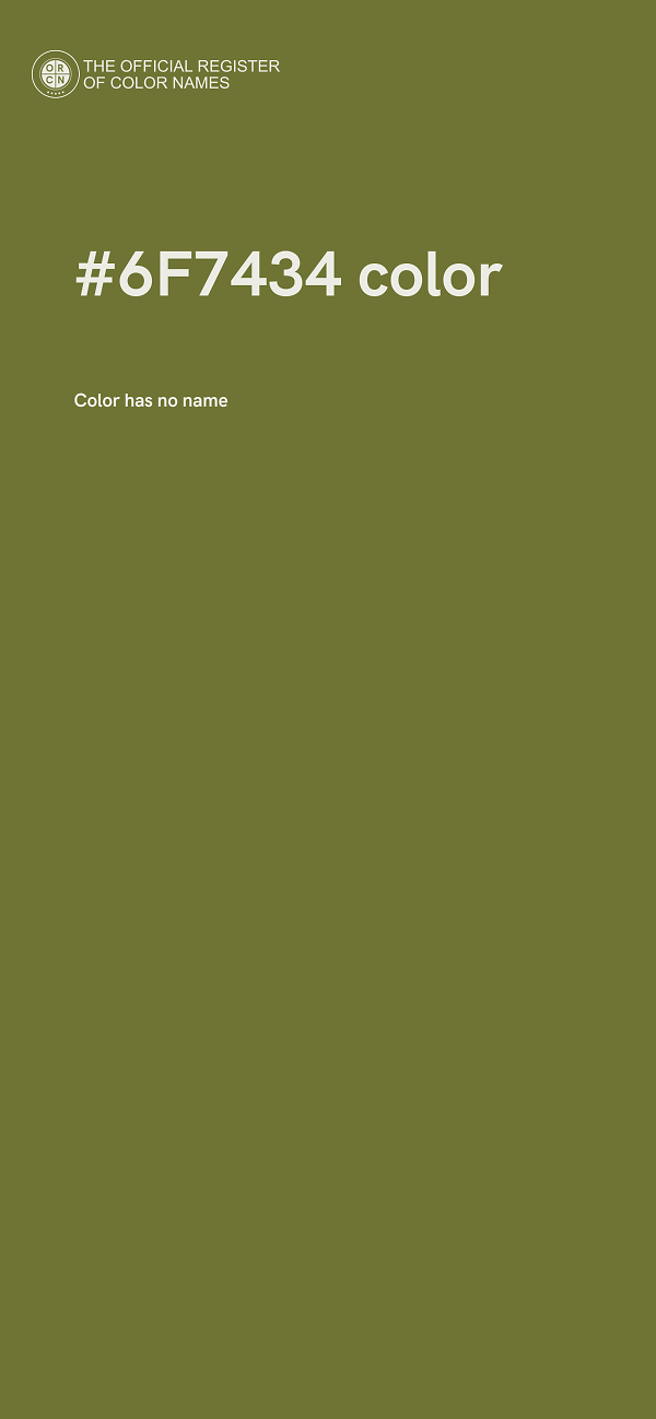 #6F7434 color image