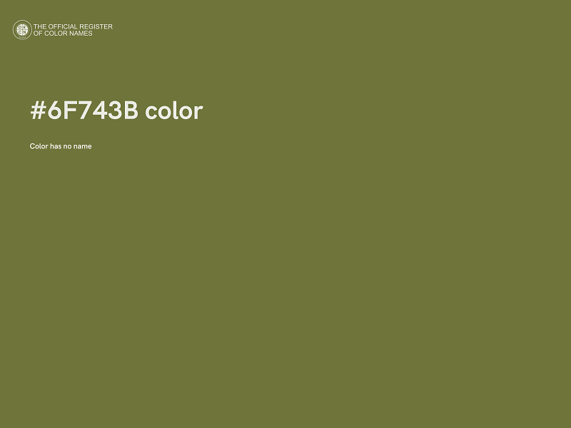 #6F743B color image