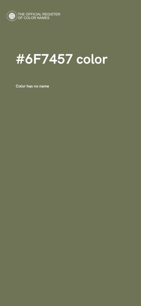 #6F7457 color image
