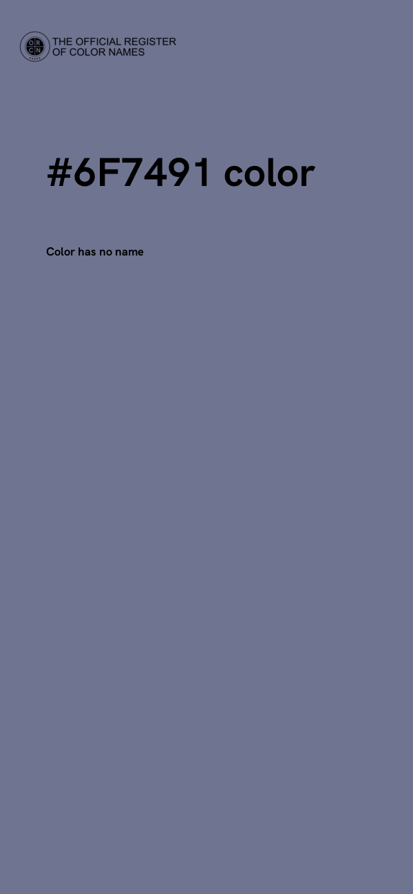 #6F7491 color image