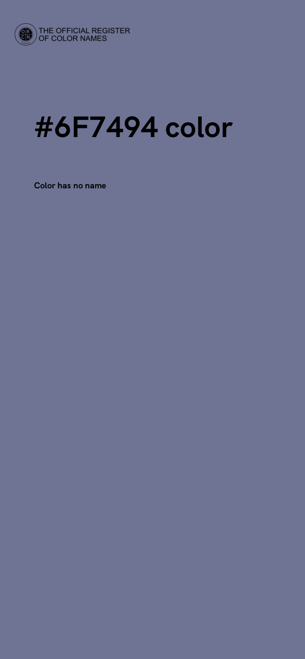 #6F7494 color image