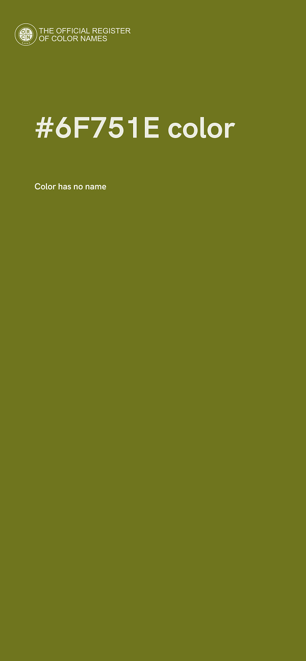 #6F751E color image