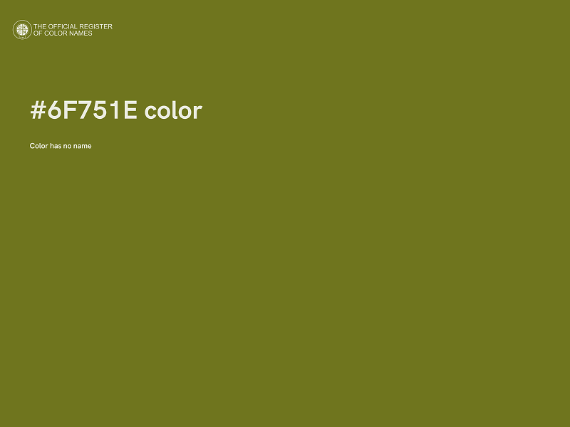 #6F751E color image