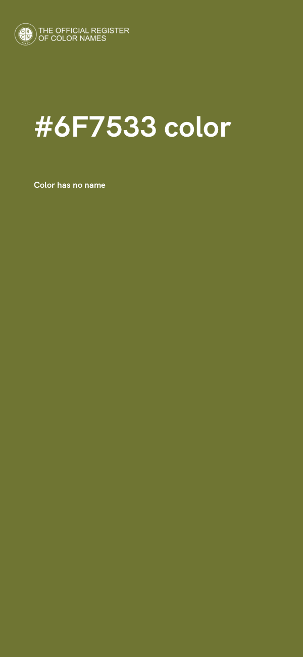 #6F7533 color image