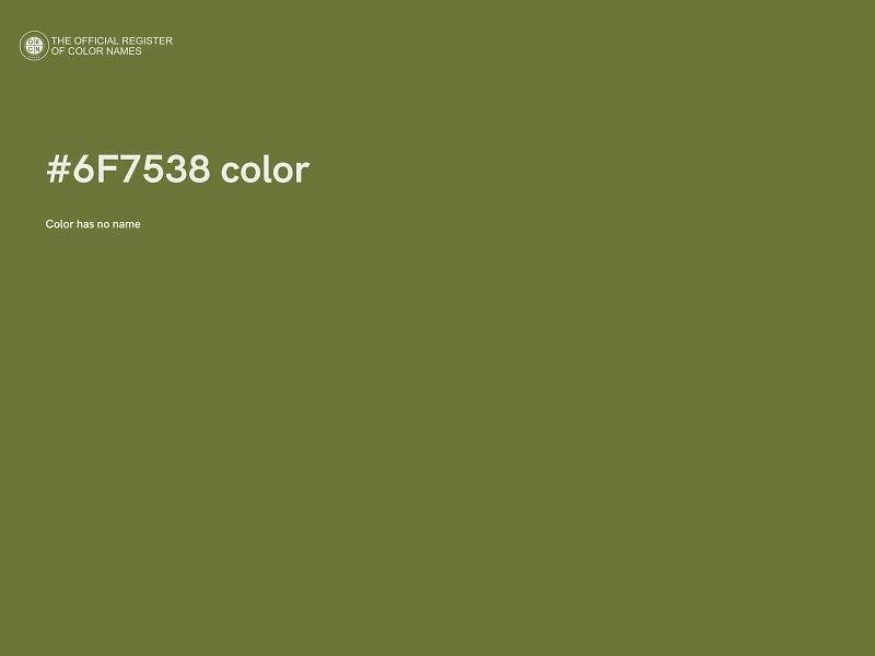 #6F7538 color image