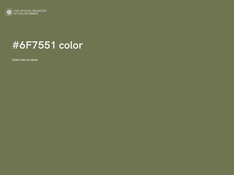 #6F7551 color image