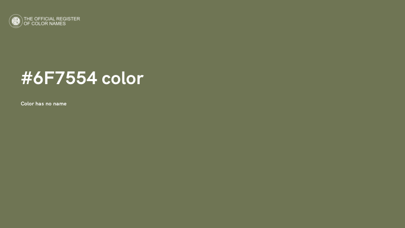 #6F7554 color image