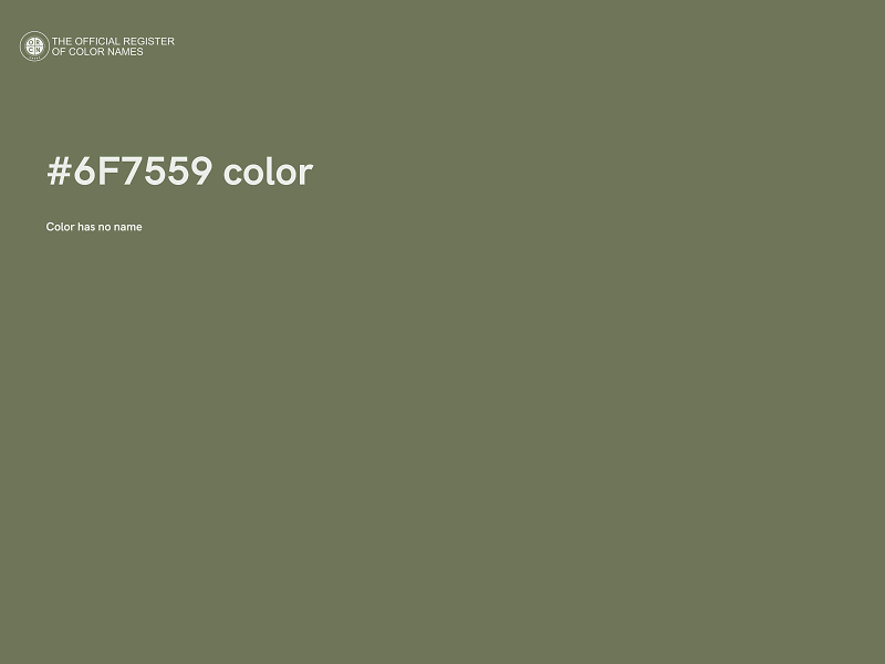 #6F7559 color image