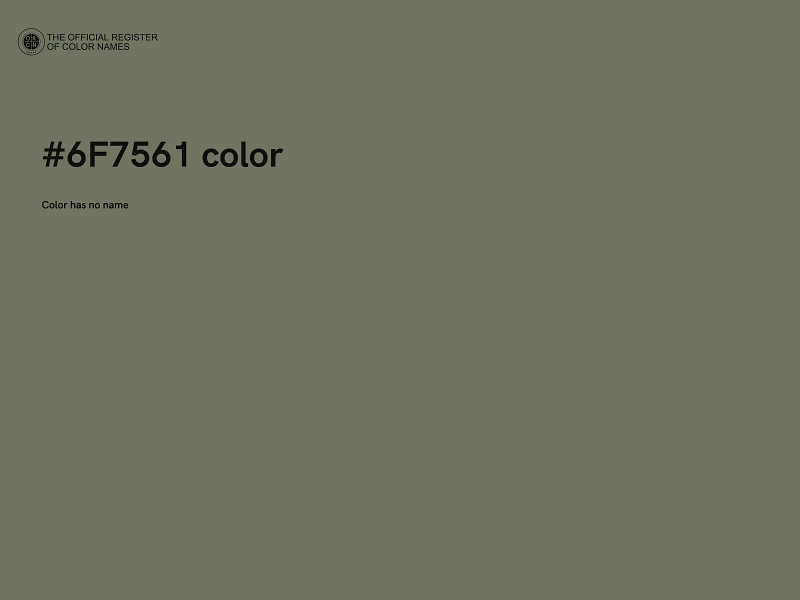 #6F7561 color image