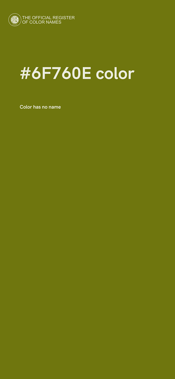 #6F760E color image