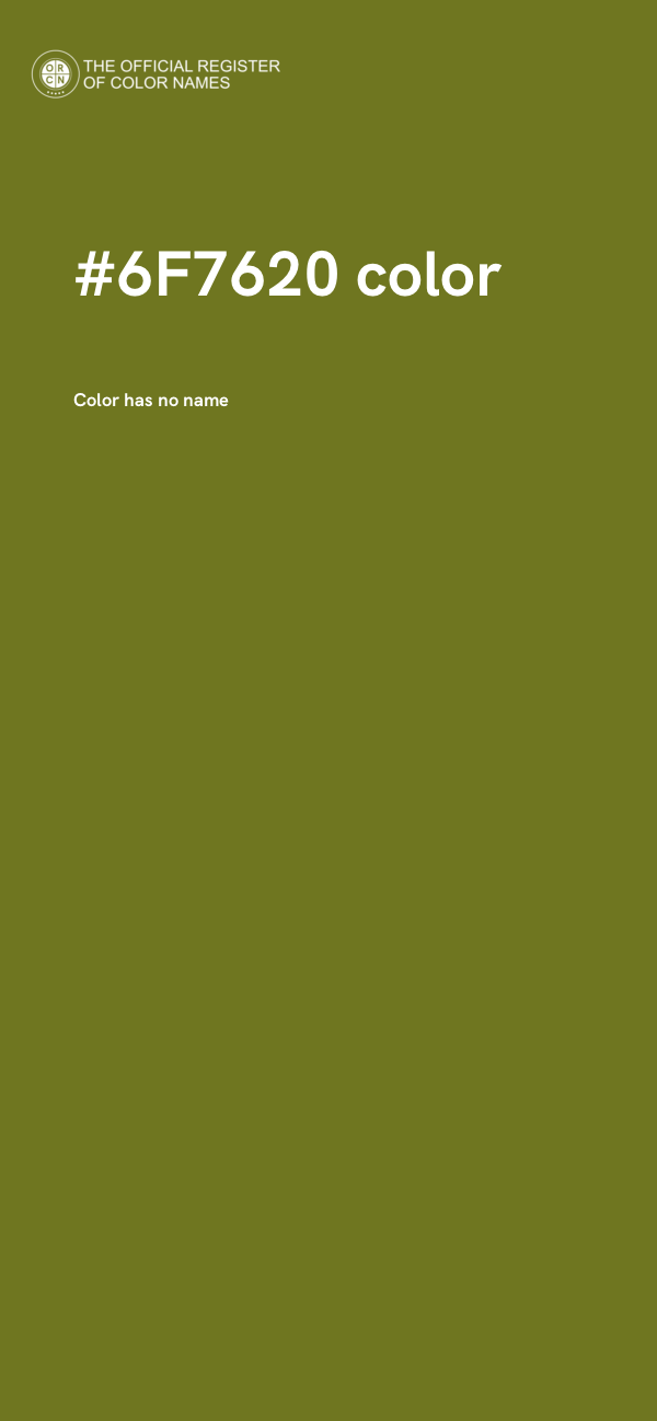 #6F7620 color image