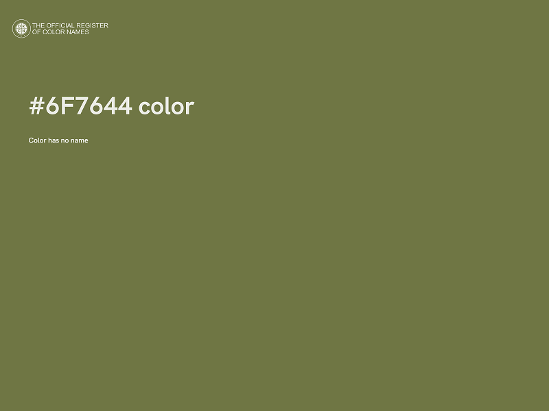 #6F7644 color image
