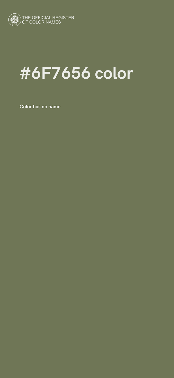 #6F7656 color image