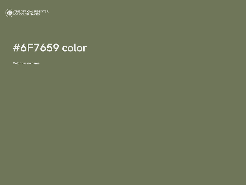 #6F7659 color image