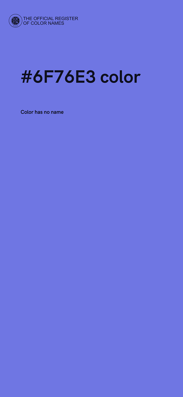 #6F76E3 color image