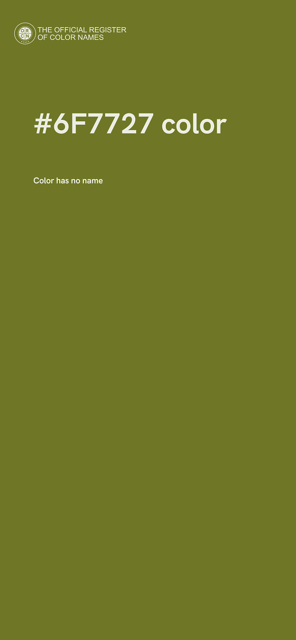 #6F7727 color image