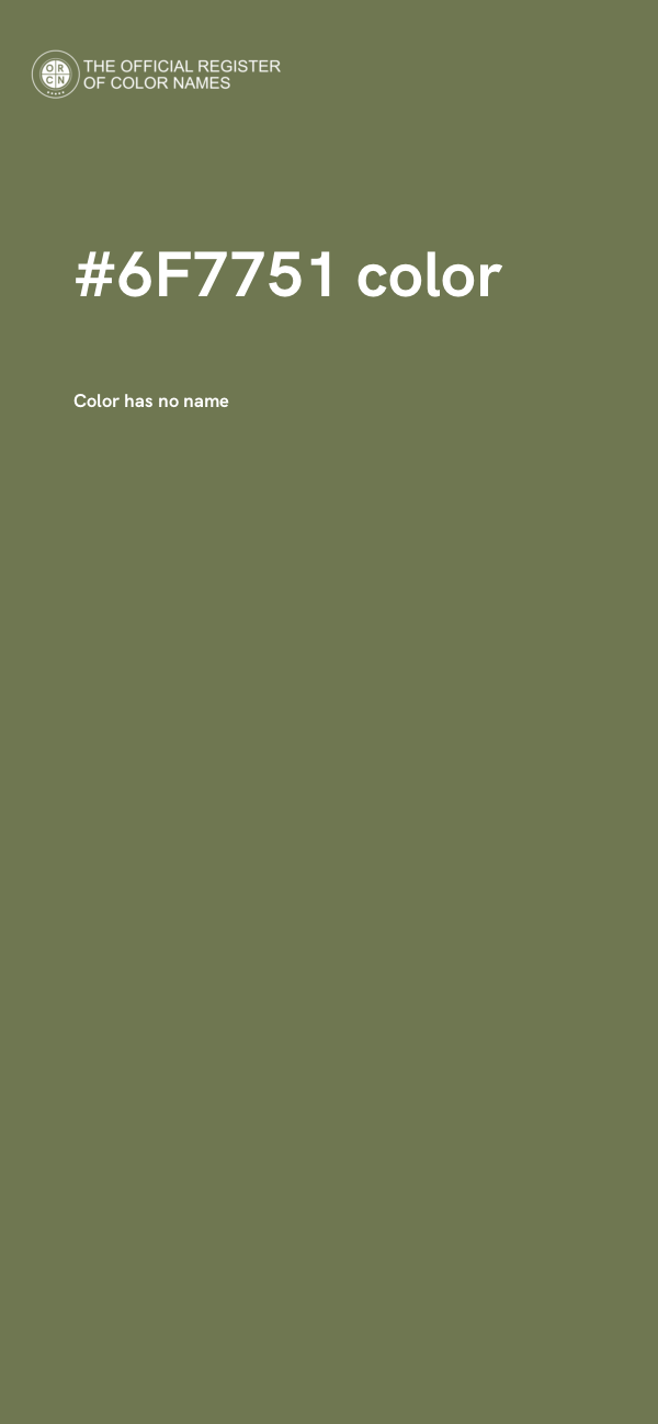 #6F7751 color image