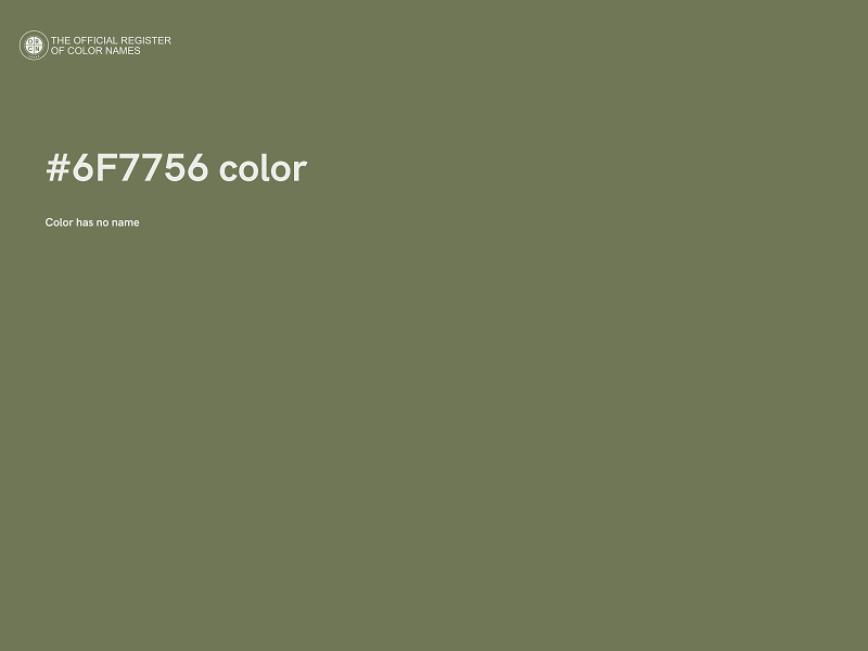 #6F7756 color image
