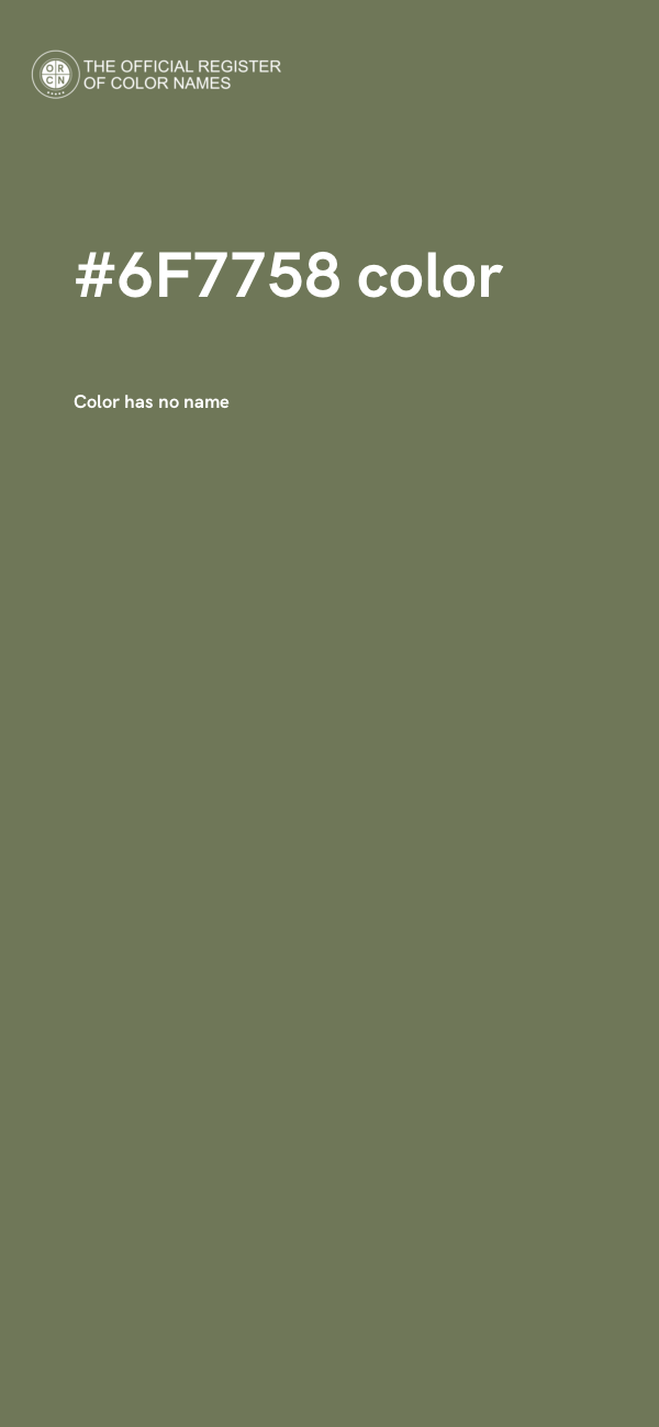 #6F7758 color image