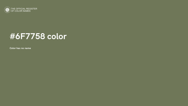 #6F7758 color image