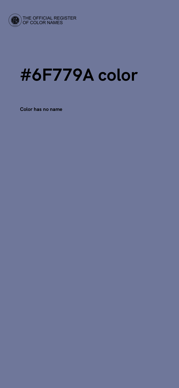 #6F779A color image