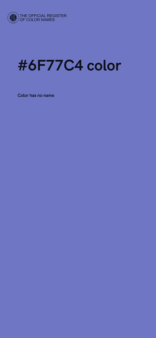 #6F77C4 color image