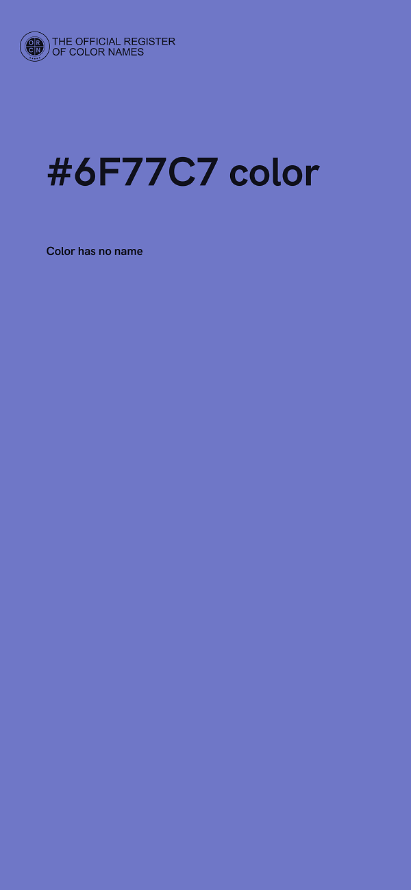 #6F77C7 color image