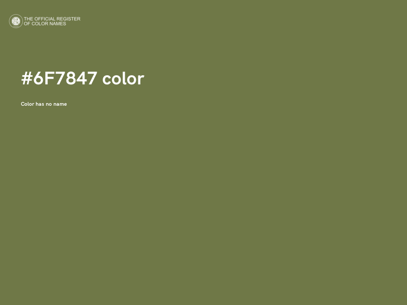 #6F7847 color image