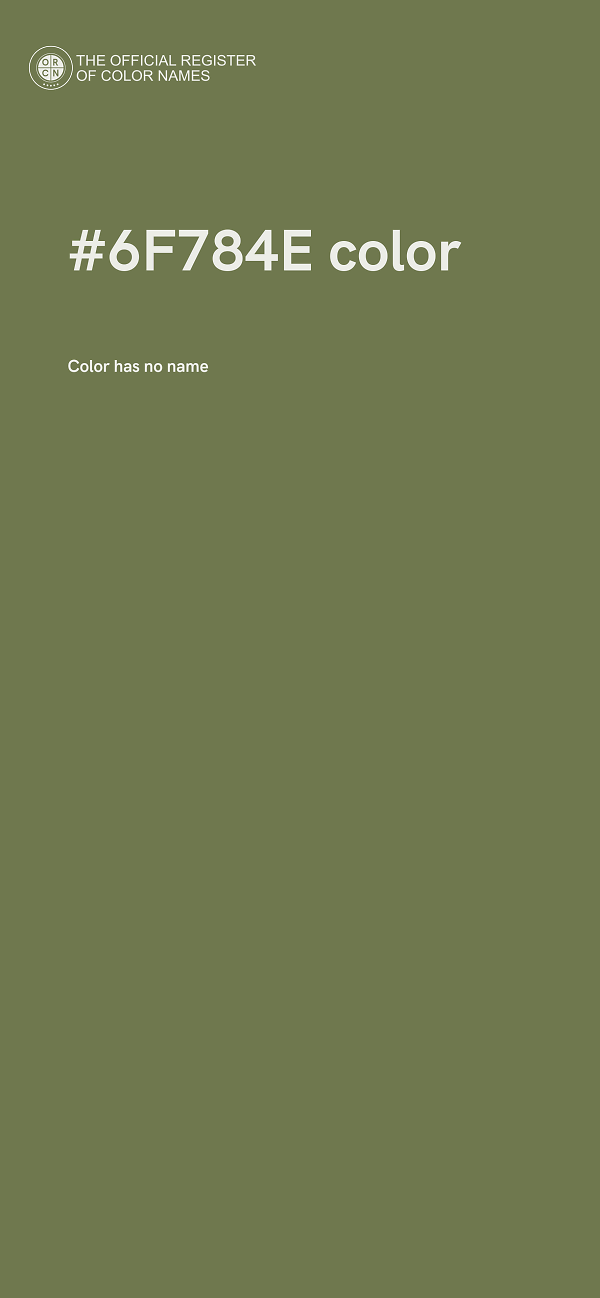 #6F784E color image